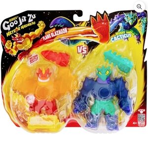 Heroes of Goo Jit Zu Meteor Madness Flame Blazagon vs Cacticus by Moose